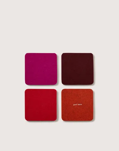Graf & Lantz Bierfilzl Merino Wool Square Coaster Multi 4 Pack