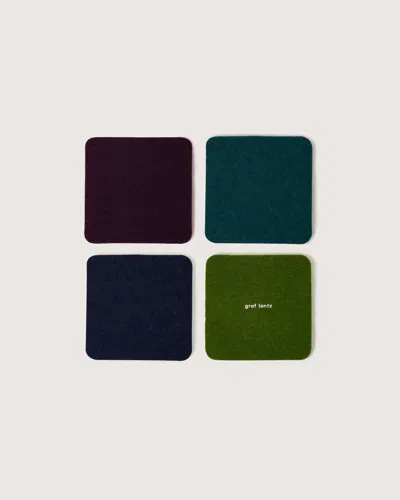 Graf & Lantz Bierfilzl Merino Wool Square Coaster Multi 4 Pack