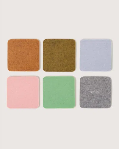 Graf & Lantz Bierfilzl Merino Wool Square Coaster Multi 6 Pack