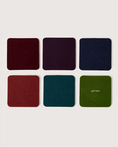Graf & Lantz Bierfilzl Merino Wool Square Coaster Multi 6 Pack