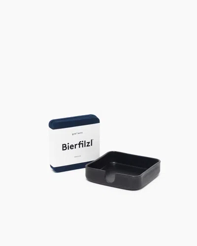 Graf & Lantz Kobon Leather/merino Wool Square Tray 4 Pack Coaster Set