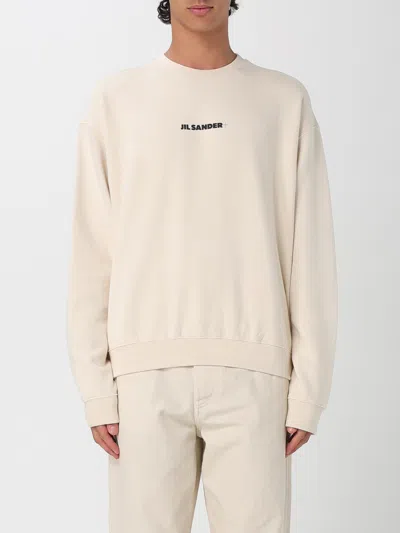 Jil Sander Cotton Crew-neck Sweatshirt In Neutral