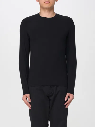 Giorgio Armani Viscose Blend T-shirt In Black
