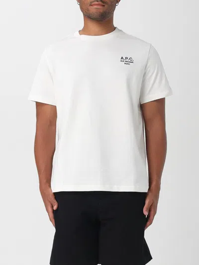 Apc A.p.c. Raymond T Shirt With Embroidered Logo In White