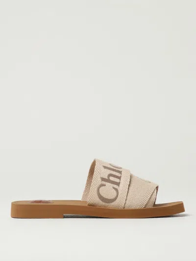 Chloé 10mm Woody Canvas Flats
