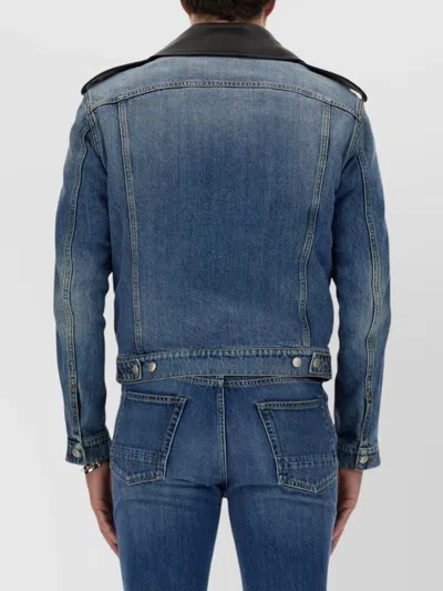 Alexander Mcqueen Combo Biker Jacket In Black