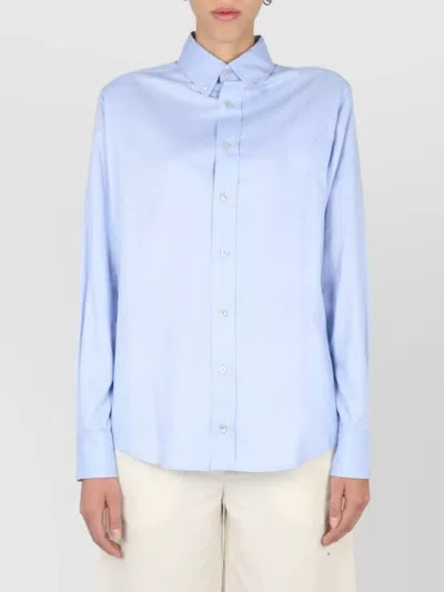 Ballantyne Blue Regular Solid Shirt In Blue