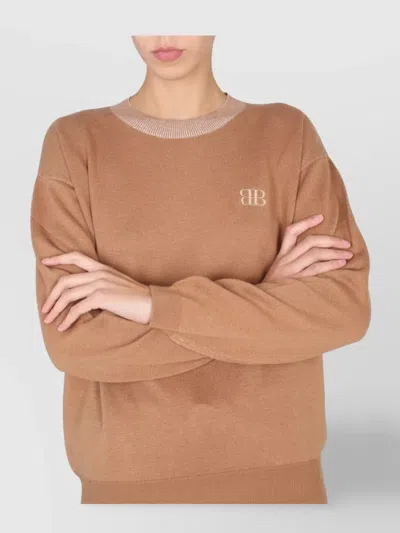 Ballantyne Embroidered Logo Knitwear Shirt In Brown