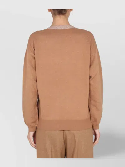 Ballantyne Embroidered Logo Knitwear Shirt In Brown