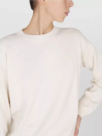 Ballantyne Embroidered Logo Knitwear Shirt In White