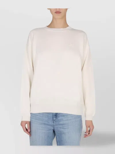 Ballantyne Embroidered Logo Knitwear Shirt In White