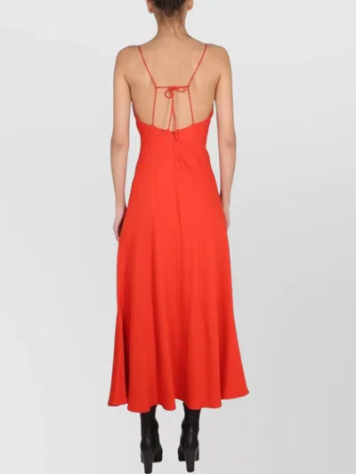 Stella Mccartney Stella Mc Cartney Maxi V Neck Dress In Red