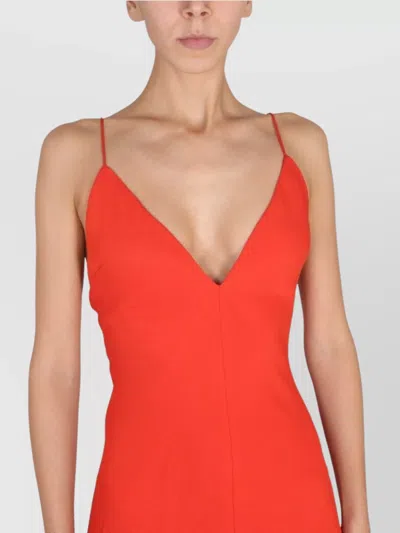 Stella Mccartney Stella Mc Cartney Maxi V Neck Dress In Red