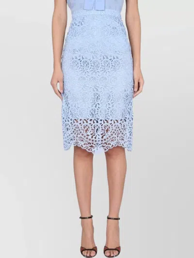 Burberry Midi Skirt In Blue
