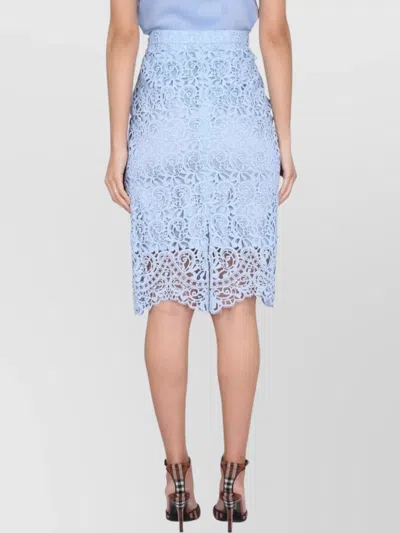 Burberry Midi Skirt In Blue