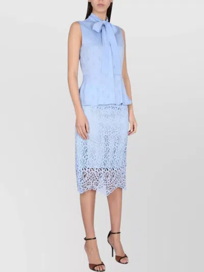 Burberry Midi Skirt In Blue