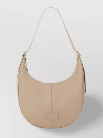 Longchamp Curved Shape Shoulder Bag With Adjustable Strap