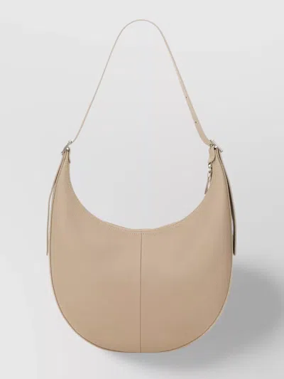 Longchamp Curved Shape Shoulder Bag With Adjustable Strap