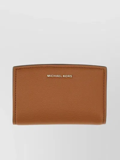 Michael Kors Bryant Logo Snap Button Wallet In Brown