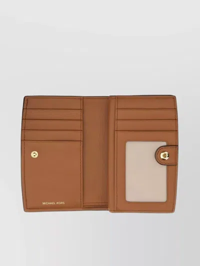 Michael Kors Bryant Logo Snap Button Wallet In Brown
