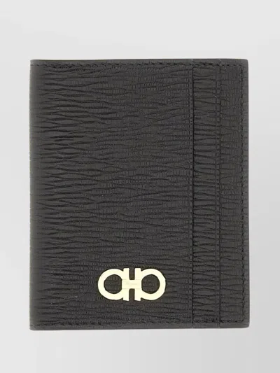 Ferragamo Gancini Credit Card Holder In Black