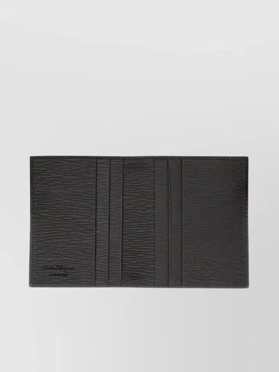 Ferragamo Gancini Credit Card Holder In Black