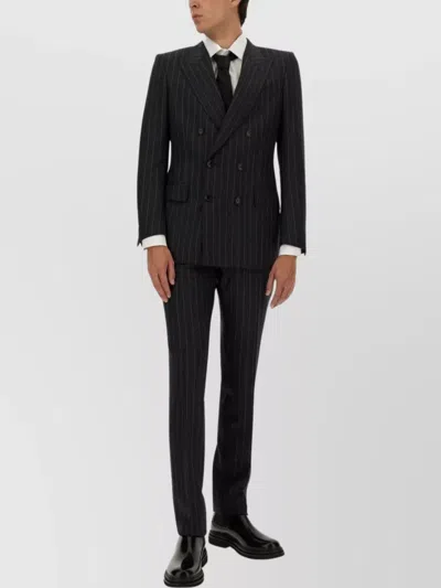 Tom Ford Master Twill Shelton Evening Tuxedo Suit In Black