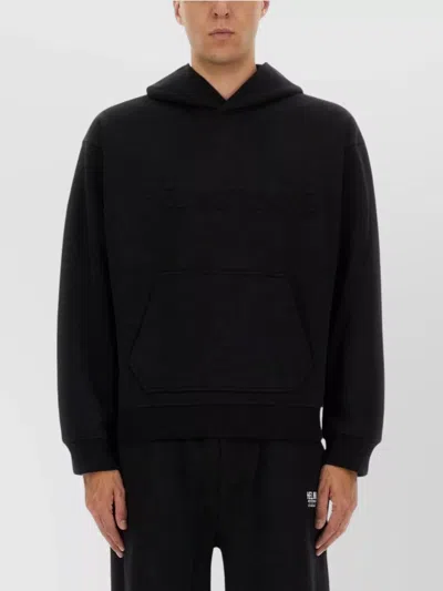 Helmut Lang Sweatshirt With Embossed Logo In Black