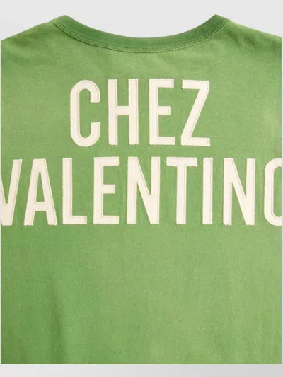 Valentino Panther Lady T-shirt In Green