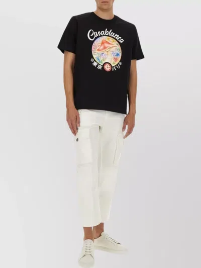 Casablanca Mushroom Emblem T-shirt In Black