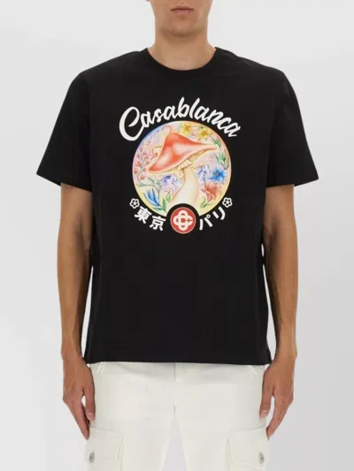 Casablanca Mushroom Emblem T-shirt In Black