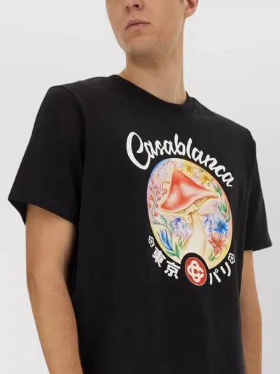 Casablanca Mushroom Emblem T-shirt In Black