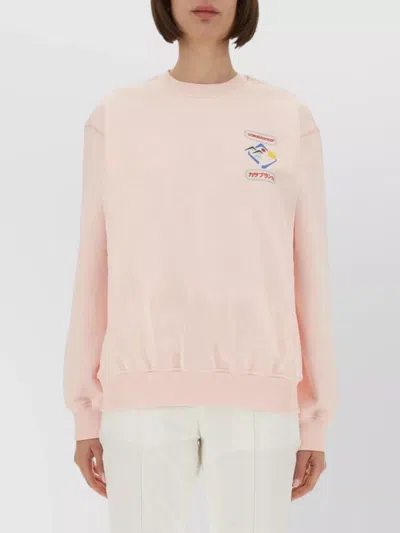 Casablanca Mountain Sports Crewneck Sweater In Pink