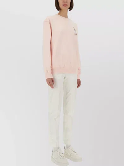 Casablanca Mountain Sports Crewneck Sweater In Pink