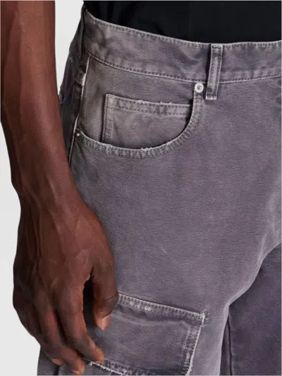 Balmain Cargo Straight Trousers Belt Loops In Purple