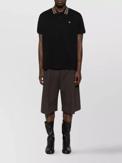 Vivienne Westwood Classic Cotton Pique Polo Shirt In Black