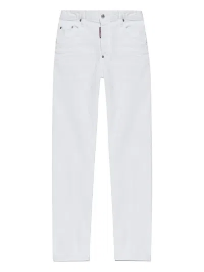 Dsquared2 Label-detail Cotton Trousers In Multi