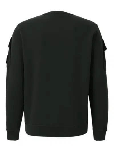 Stone Island Black Sweatshirt With Pockets And Compass Logo In Black