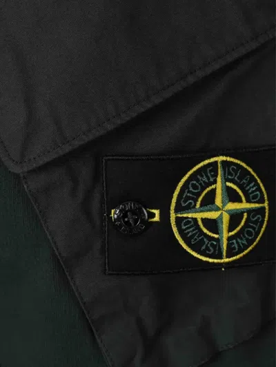 Stone Island Black Sweatshirt With Pockets And Compass Logo In Black