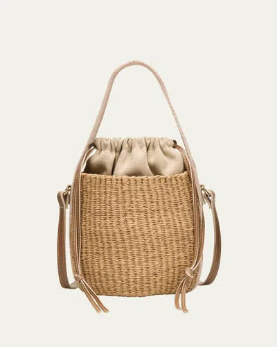 Chloé Woody Small Mifuko Basket Bag With Logo Webbing