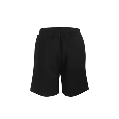 Dsquared2 Vertical Icon Print Jersey Sweat Shorts In Black