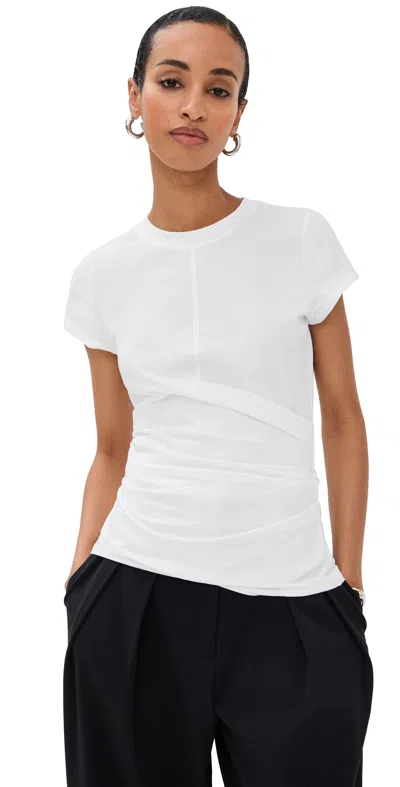 3.1 Phillip Lim Draped T-shirt White In White