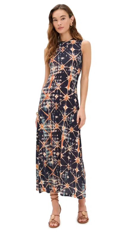 Ulla Johnson Orla Sleeveless Midi Dress In Phoenix In Multi
