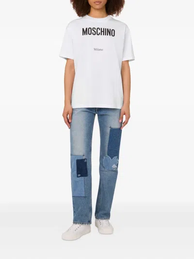 Moschino Classic Cotton T-shirts And Polos Collection In White
