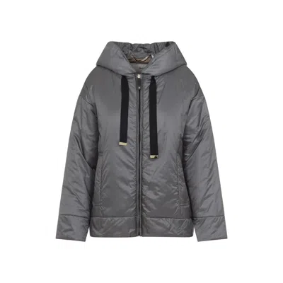 Max Mara The Cube Dark Grey Polyester Daria Padded Jacket In Blue