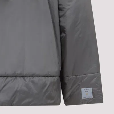 Max Mara The Cube Dark Grey Polyester Daria Padded Jacket In Blue