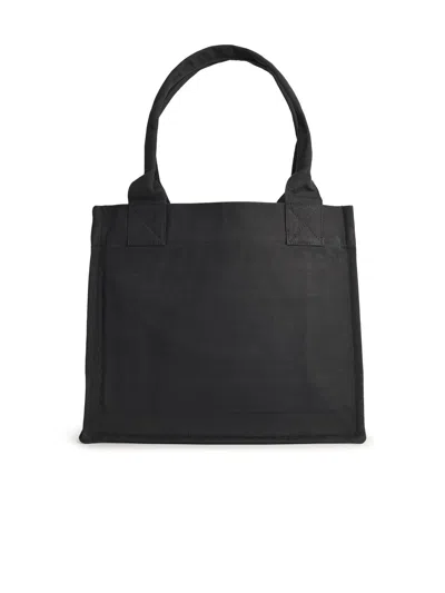 Ganni Banana Print Large Tote Bag In Black