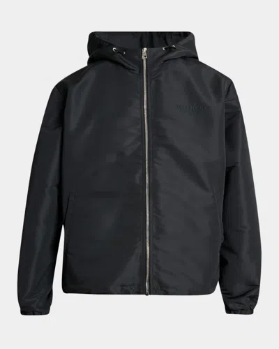 Givenchy Men's Hooded Windbreaker In Black