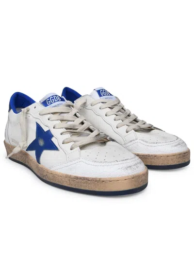 Golden Goose Vintage Low-top Sneakers With Laminated Leather Details In White