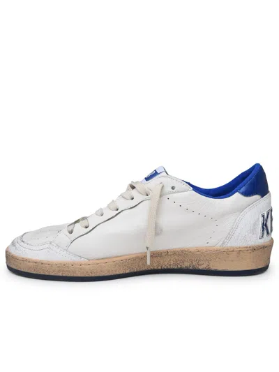 Golden Goose Vintage Low-top Sneakers With Laminated Leather Details In White